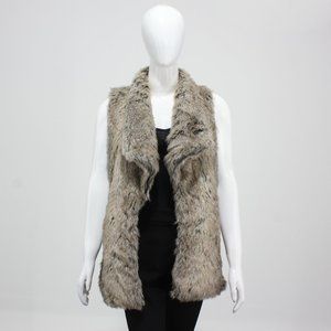 Bershka Women Beige Fur Jacket